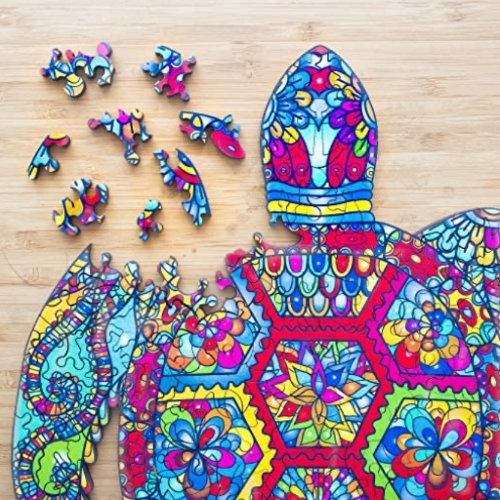 wongo puzzles wooden jigsaw puzzle “the turtle” 207 pieces